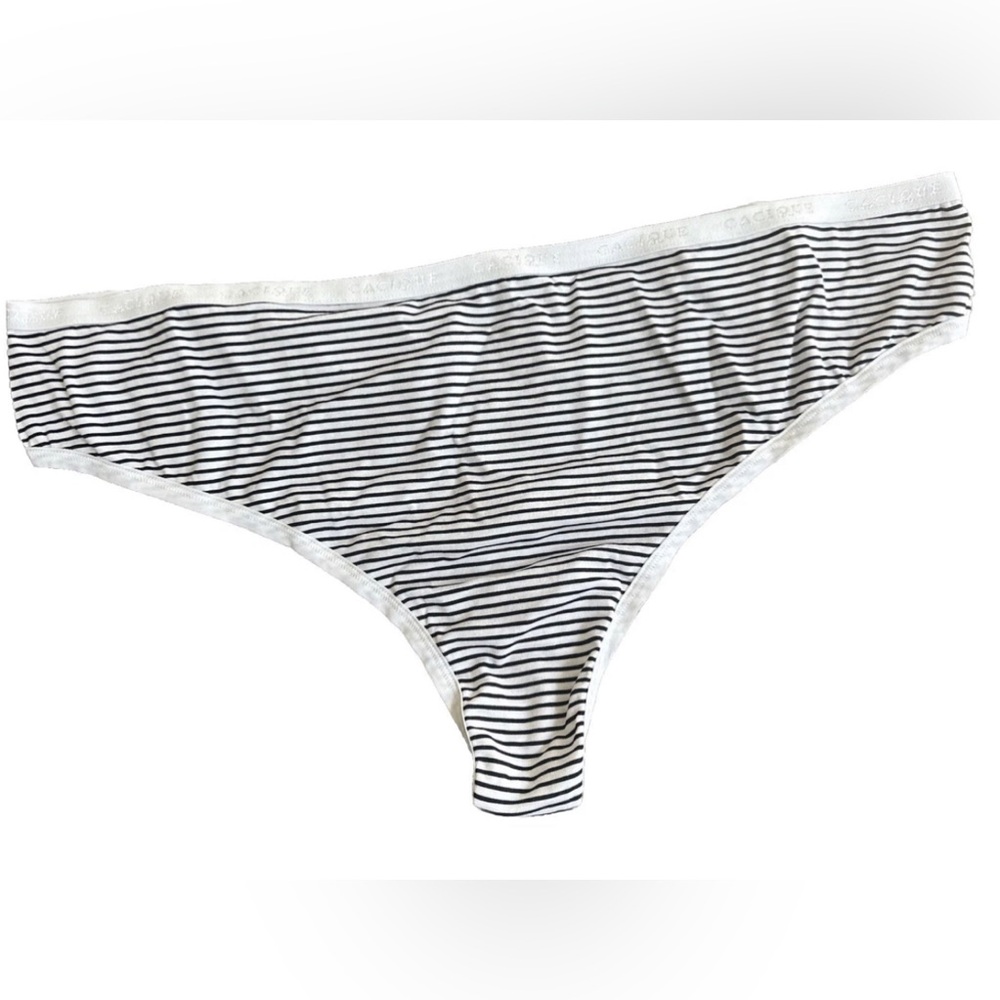 Cacique Cotton Thong with Stripes Panty